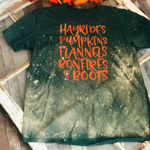 Fall bleached tee made to order